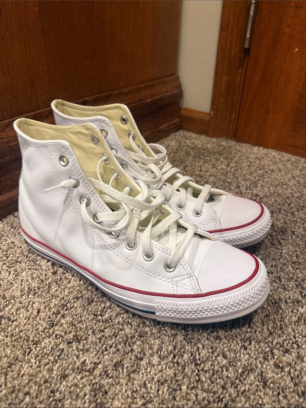 Leather high top Converse Men’s 9